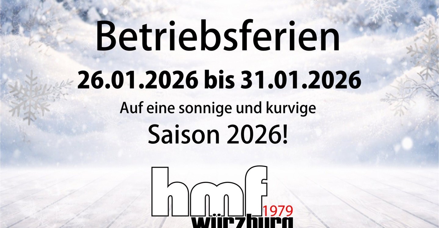 Betriebsruhe vom 26.01. bis 31.01.2026