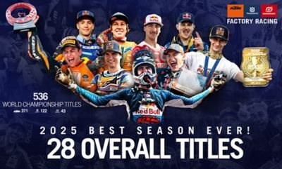 KTM Dominates Global Racing: 28 Championships Secured