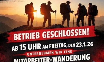 Freitag Nachmittag geschlossen!