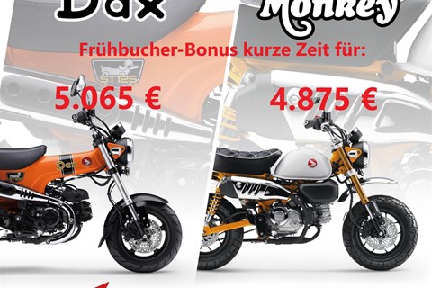 Bruhy Kraftfahrzeug GmbH-News: Honda Monkey 125 & Dax 125 Modelljahr 2026 