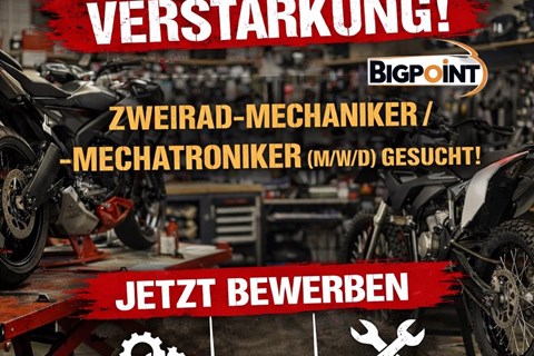 Big Point Motorradhandels GmbH & CO. KG-News: Wir suchen Verstärkung für unser Werkstatt Team! 