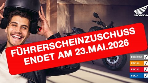 Führerscheinzuschuss ENDET AM 23.MAI.2026