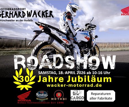 30 Jahre Motorradsport Wacker: Jubiläum an der Honda-Roadshow am 18.04.2026!