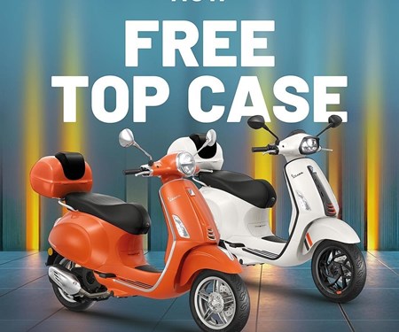 Gratis Top Case beim Kauf einer Vespa Primavera oder Sprint bis 30.04.2026