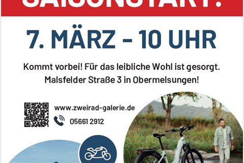 Zweirad-Galerie Fischer GmbH-News: Saisonstart am 07.03.2026