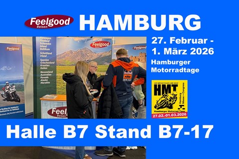 Feelgood Reisen GmbH-News: Trefft uns auf den Hamburger Motorradtagen!