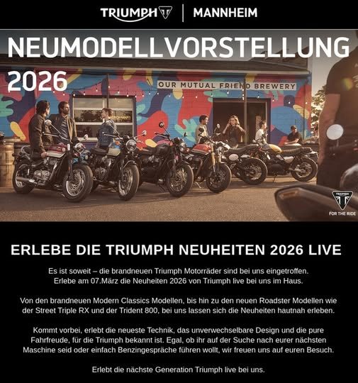 Triumph Neuheiten 2026