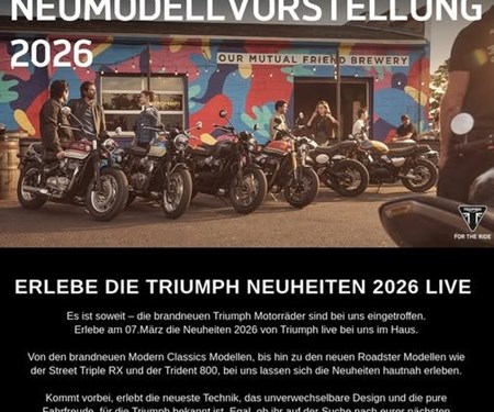 Triumph Neuheiten 2026