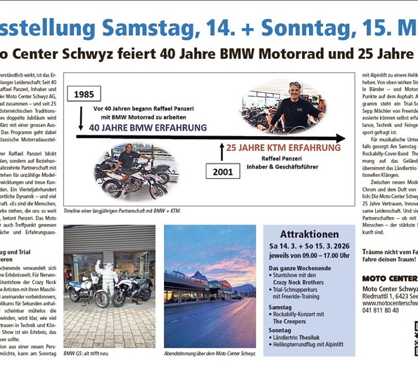 BOTE Artikel Jubiläum 
BOTE der Urschweiz Artikel zum Jubiläum