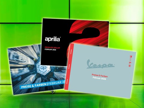 Preislisten & Farben Vespa, Piaggio und Aprilia