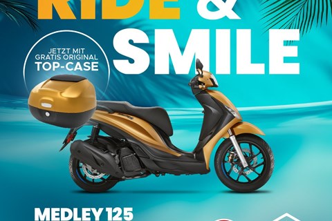 HÜTTER GesmbH-News: Gratis Topcase zur Piaggio Medley 125