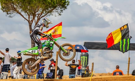 MXGP/MX2 Andalusien: Schwerer Sturz für Romain Febvre in Spanien | Kawasaki