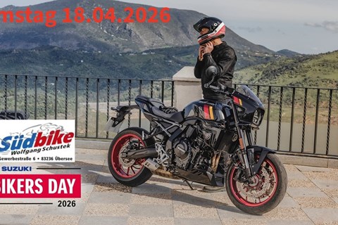 Suedbike e.K. Inhaber Wolfgang Schustek-News: SUZUKI Bikers Day 2026 by Südbike Übersee