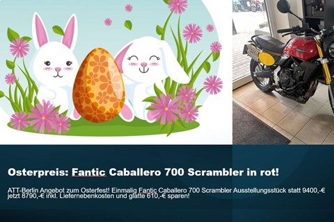 A.T.T.-Tiedemann-Motorräder e.Kfm-News: Ein paar Osterangebote & wir wünschen euch ein frohes Osterfest im Kreise eurer Familien & Freunde.