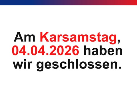 Motorrad Klug GmbH-News: Wir haben am Karsamstag geschlossen!