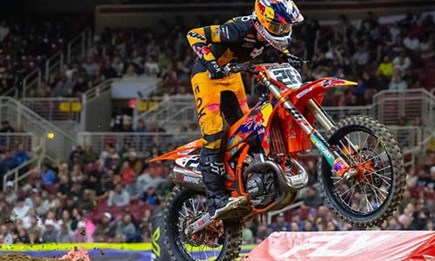 JORGE PRADO CLAIMS P4 RESULT WITH RED BULL KTM FACTORY RACING IN ST. LOUIS|||3rd place for resilient Acosta at United States MotoGP™|||ELI TOMAC AND RED BULL KTM RECLAIM 450SX RED PLATE AFTER DETROIT TOP-FIVE