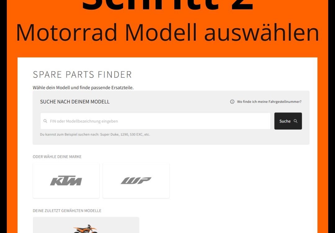 KTM Ersatzteile Onlineshop