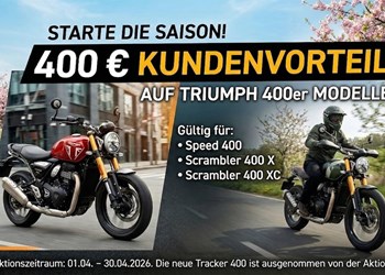Kundenvorteil auf Triumph 400er Modelle