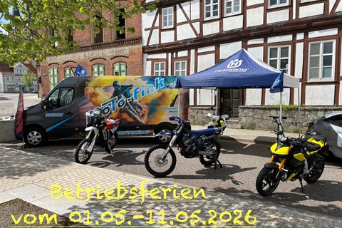 Moto-Fink-News: Betriebsferien vom 01.05-11.05.2026