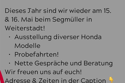 Motorradtechnik Lang GmbH-News: Motorradshow Segmüller 2026!