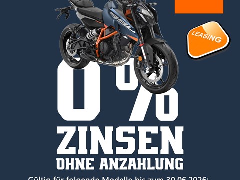 0.00% KTM Leasing Angebot ohne Anzahlung (gültig bis 30.06.2026)