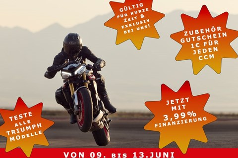 Motorradklinik GmbH-News: Triumph Summer Deal's exklusiv in Leibnitz und Villach!