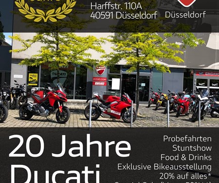 Wir feiern mit euch! 20 Jahre Ducati Düsseldorf