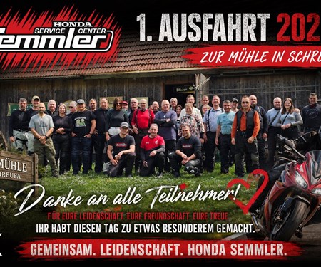 🏍️ 1. Honda Semmler Ausfahrt 2026 – Zur Mühle in Schreufa 🏍️