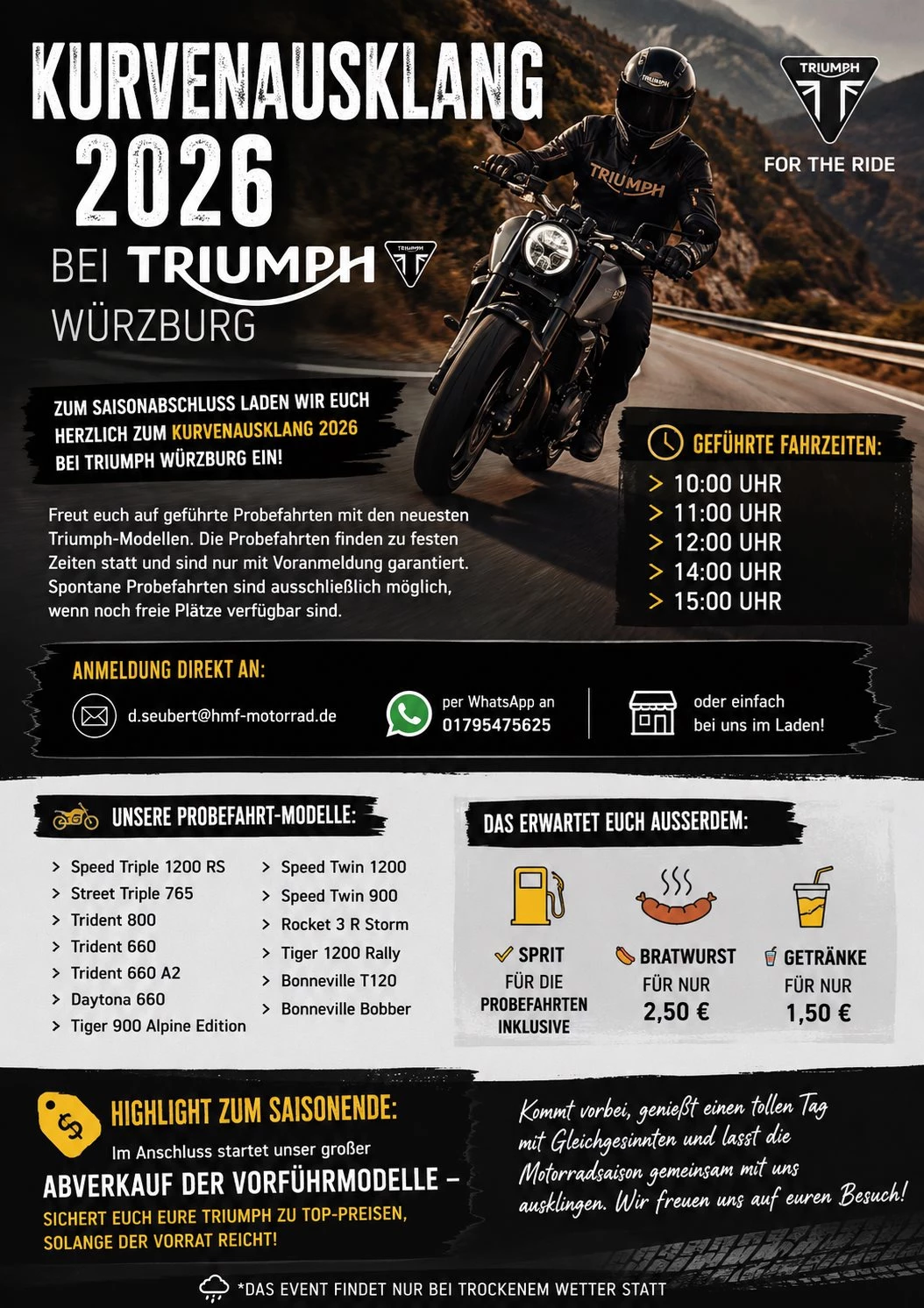 Kurvenausklang 2026 bei Triumph Würzburg