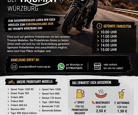 Kurvenausklang 2026 bei Triumph Würzburg