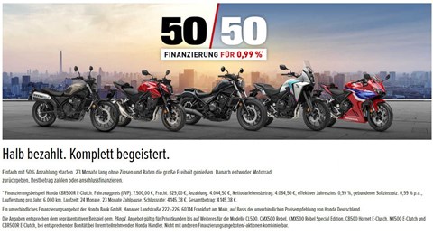 50/50 Finanzierung für alle 500er Modelle