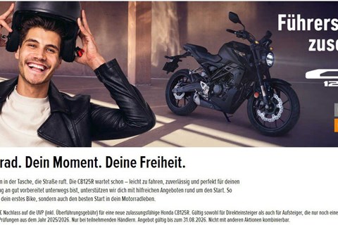 Haug & Albus GmbH-News: 10% Führerscheinzuschuss auf den Listenpreis für die CB125R  !