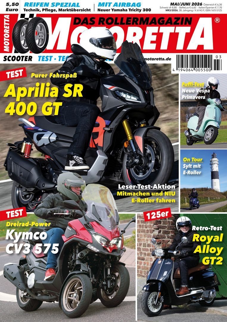Kymco CV3 575i bei Motoretta im Fokus - Der Dreirad-Roller mit 51 PS und Premium-Ausstattung