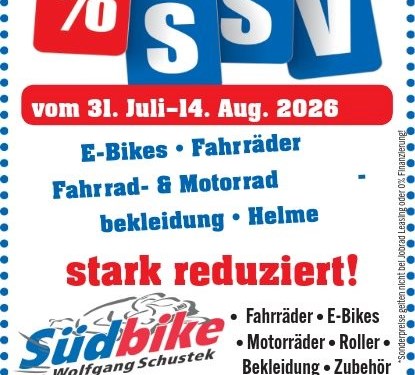 SSV Sommerschlussverkauf by Südbike im Übersee