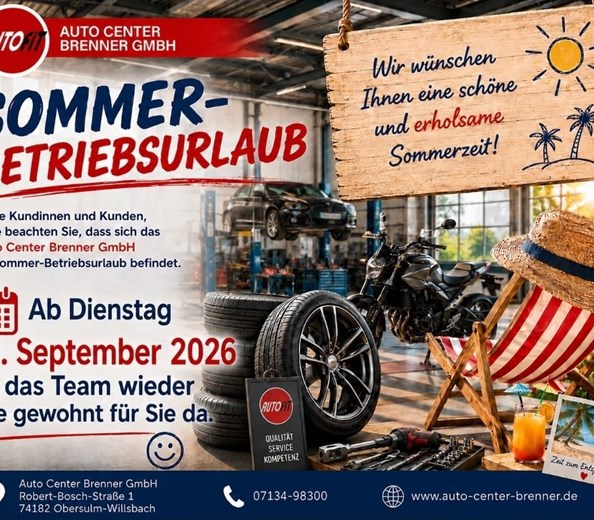 Betriebsurlaub - ab 1.9. wieder für Euch da 
Liebe Kunden,
wir sind im Betriebsurlaub.
Und freuen uns darauf,
ab dem 1.9. wieder für Euch da sein zu dürfen.
Kommt gut durch den Sommer!  ...