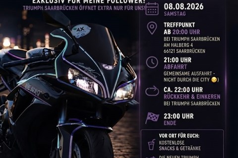 TRIUMPH Saarbruecken - Next Ride SB GmbH-News: Late Night Ride