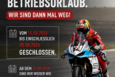 Schilling IM Racing GmbH & Co. KG-News: Betriebsurlaub vom 15.08.2026 bis zum 30.08.2026