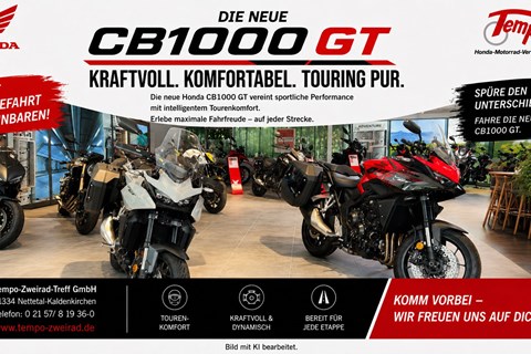 Tempo-Zweirad-Treff GmbH-News: Die neue Honda CB1000 GT ist da.