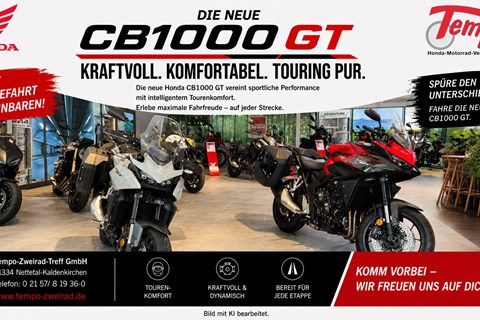 Tempo-Zweirad-Treff GmbH-News: Die neue Honda CB1000 GT ist da.