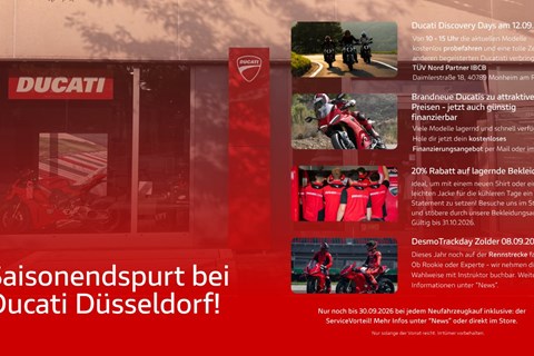 Ducati Düsseldorf-News: Saisonendspurt!