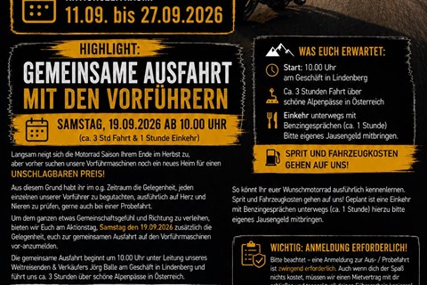 Zweirad-Center Nuber GmbH-News: Kurvenausklang 2026