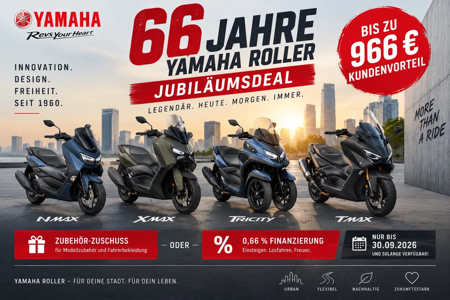 66 Jahre Yamaha Roller – jetzt Jubiläumsdeal sichern!