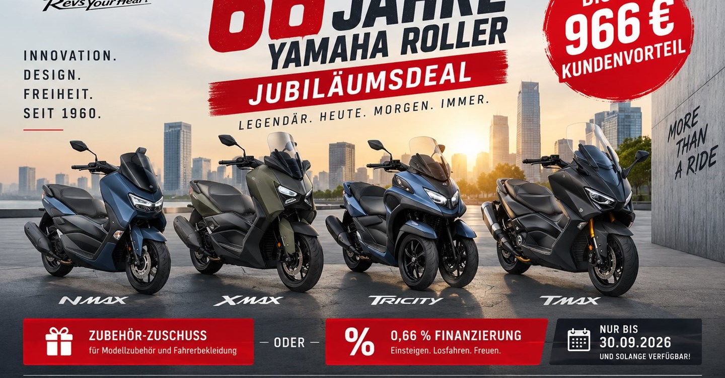 66 Jahre Yamaha Roller – jetzt Jubiläumsdeal sichern!