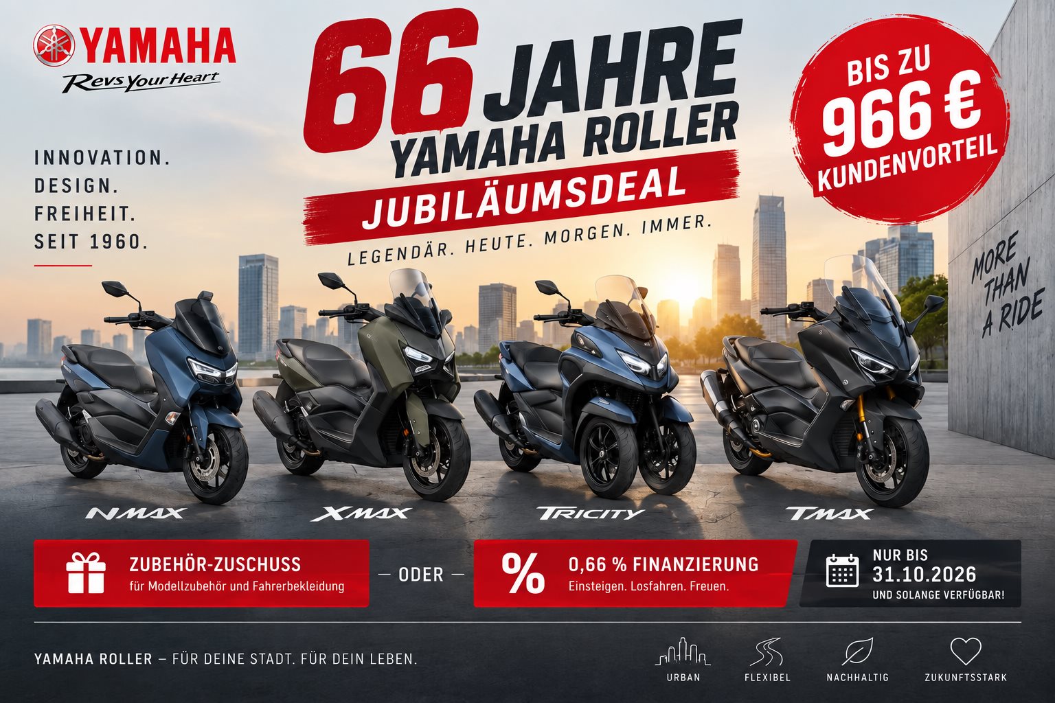 66 Jahre Yamaha Roller – jetzt Jubiläumsdeal sichern!
