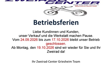 Betriebsferien