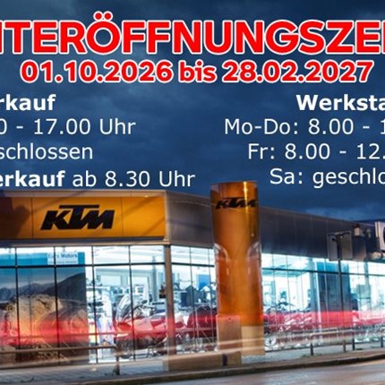 EMG News Winteröffnungszeiten - Oktober 2026 bis Februar 2027
