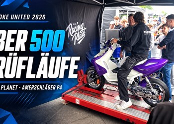 Racing Planet bei 2Stroke United 2026: Roller, Sprint und über 500 Prüfläufe