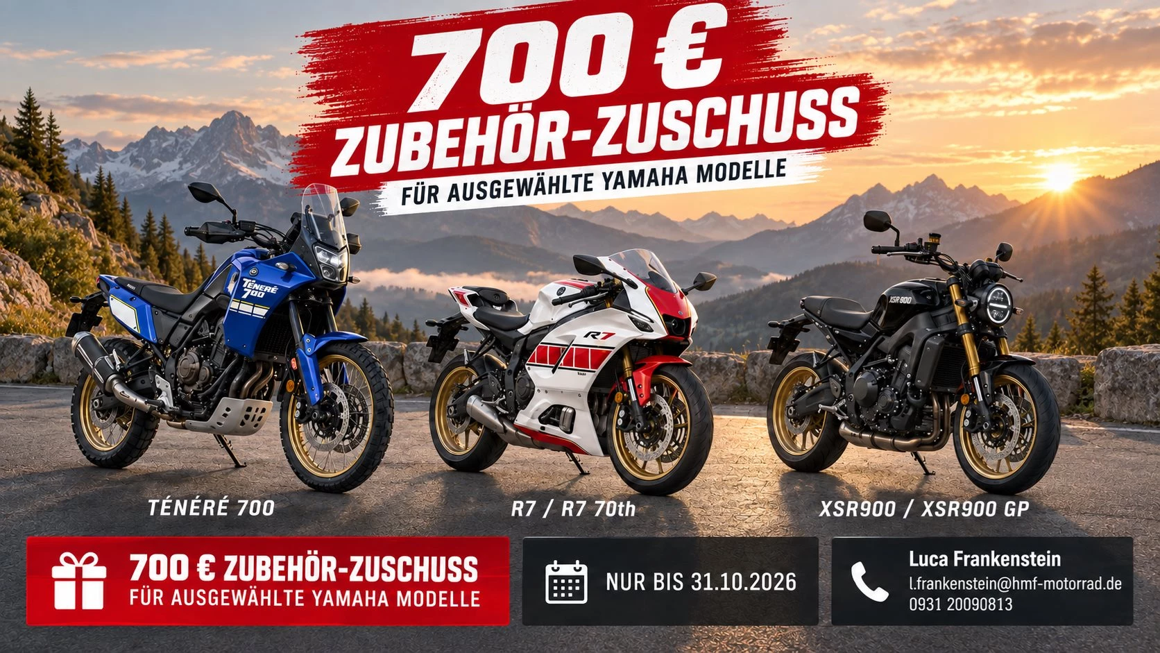 Herbst Deals - 700 € Yamaha Zubehör-Zuschuss