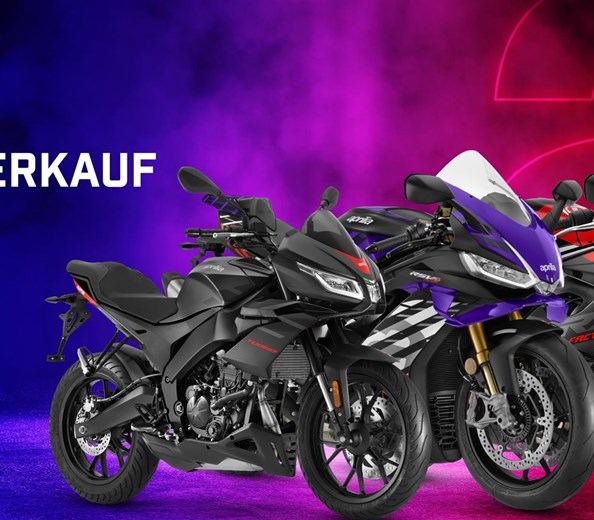 Saisonabverkauf auf ausgewählte Aprilia Modelle 
!! Achtung - jetzt zuschlagen, Saisonabverkauf auf Aprilia Modelle von 125 - 1100 ccm !!  Spreche uns auf dein Traummotorrad an und wir machen d ...