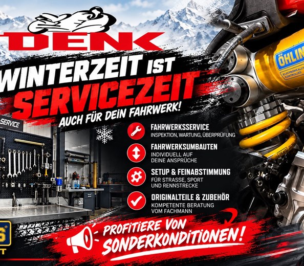 Fahrwerksservice zu Sonderkonditionen  Winterzeit ist Servicezeit – jetzt Fahrwerk fit machen!
Die kalte Jahreszeit ist der perfekte Zeitpunkt, um deinem Fahrwerk die Aufmerksamkeit zu ...